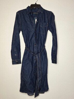 Lauren Ralph Lauren Belted Denim Shirtdress - Small
